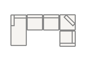 5-Seater U-Shaped Sectional w/ Chaise 158