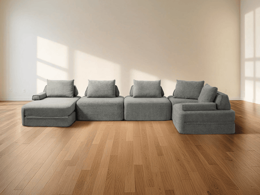 Cushie 5 Seater U Shaped Sectional Sleeper Sofa w/ Chaise - Cushie