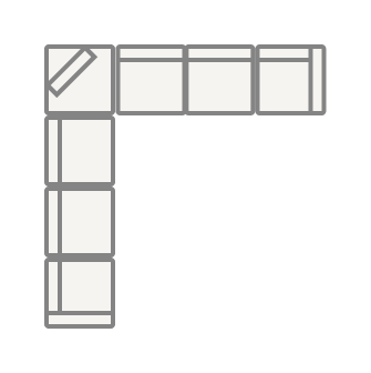7-Seater L-Shaped Sectional 160