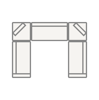 8-Seater U-Shaped Sectional 140